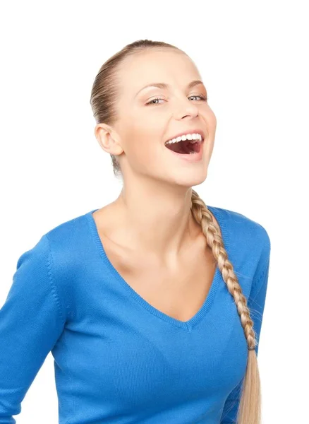 Bright Picture Happy Smiling Woman — Stock Photo, Image