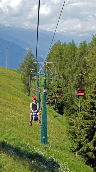 Sedačková Lanovka Oblasti Hirzer Jižní Tyrolsko — Stock fotografie