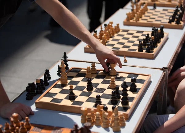 Σκάκι Επιτραπέζιο Παιχνίδι Επιτραπέζιο Παιχνίδι — Φωτογραφία Αρχείου