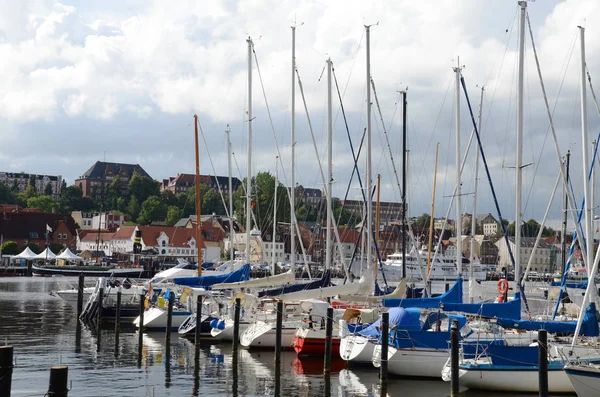 Flensburg Uma Cidade Alemanha Localizada Região Administrativa Flensburg Fiorde Flensburg — Fotografia de Stock