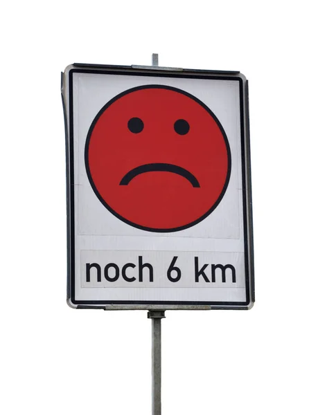 Smiley Auf Autobahnbaustelle — Stockfoto