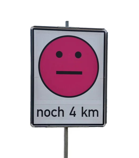 Smiley Auf Autobahnbaustelle — Stockfoto
