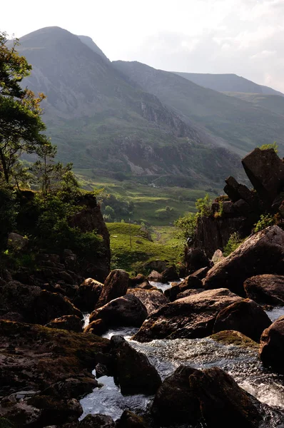 Wanderung Der Umgebung Des Llyn Idwal Nationalpark Wale Snowdonia Inmitten — Stockfoto