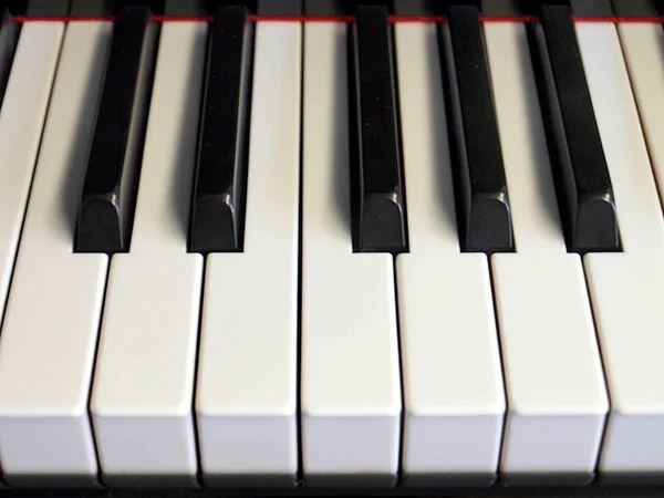 Teclas Piano Blanco Negro — Foto de Stock