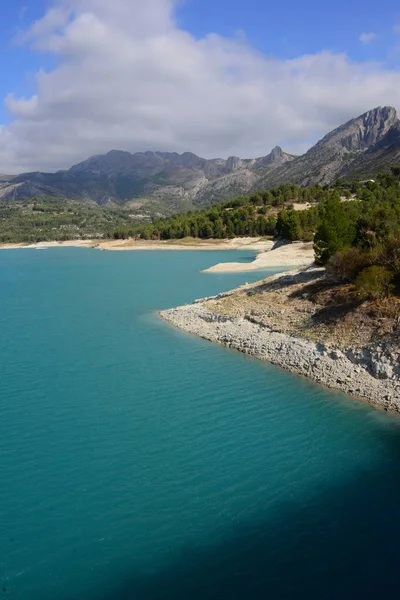 Fast Leerer Stausee Guadalest Costa Blanca Espanha — Fotografia de Stock