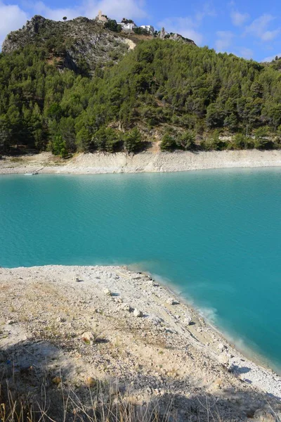 Reservatório Quase Vazio Costa Branca Guadalest Espanha — Fotografia de Stock