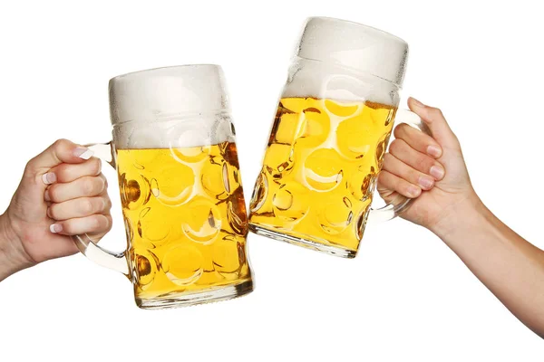 Toast Beer Mugs — Stock Photo, Image