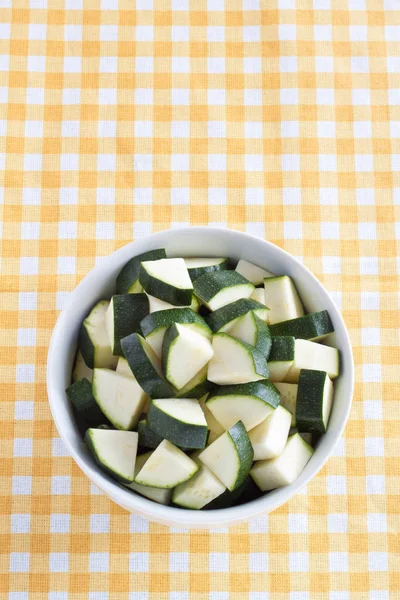 Zucchini Pieces Bowl — Stock Photo, Image