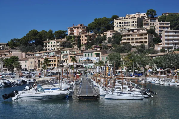 Port Soller Schiff Bootshaen Boot Boote Schiff Schiffe Nordküste Mallorca — Stockfoto