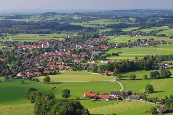 Yukarıdan Bakan Aschau Chiemgau Bayern — Stok fotoğraf