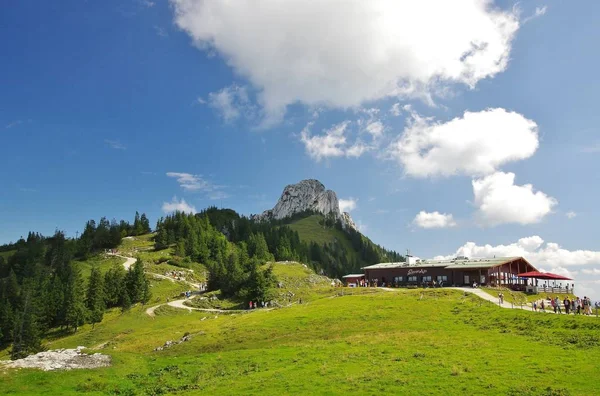 West Top Van Kampenwand Zon Alm Chiemgau — Stockfoto