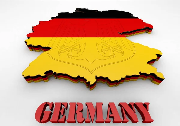 Megjelenítése Példája Németország Zászló — Stock Fotó