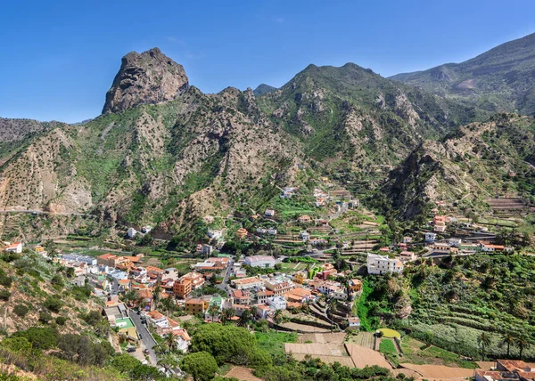 Gomera Vallehermoso Com Roque Cano — Fotografia de Stock