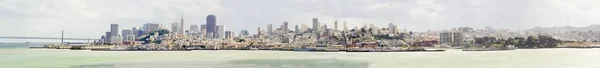 Skyline San Francisco California Stati Uniti America Dall Isola Alcatraz — Foto Stock