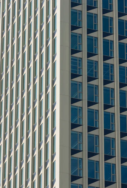 Vue Panoramique Urbaine Façade Des Gratte Ciel Modernes — Photo