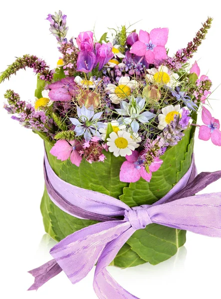 Tischdekoration Geschenk Blumen — Stockfoto