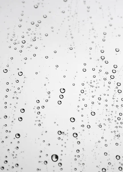 雨点落在窗户 浅色Dof — 图库照片