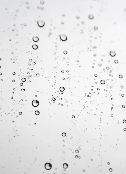 雨点落在倾斜的窗户 浅色Dof — 图库照片