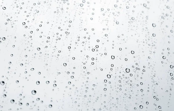 Eğimli Pencereye Yağmur Damlaları Cam Sığ Dof — Stok fotoğraf