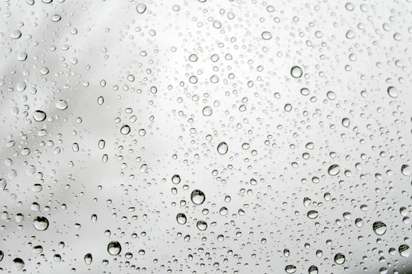 Gouttes Pluie Sur Fenêtre Verre Dof Peu Profond — Photo