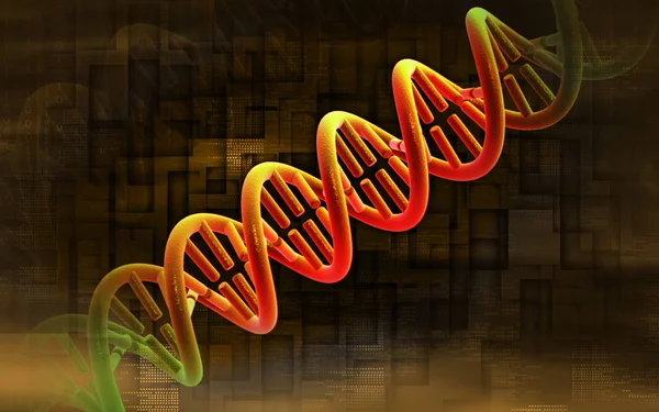 Digital Illustration Dna Structure Colour Background — Stock Photo, Image