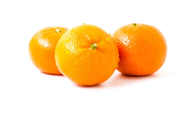 Friss Narancs Gyümölcs Fehér Háttér — Stock Fotó