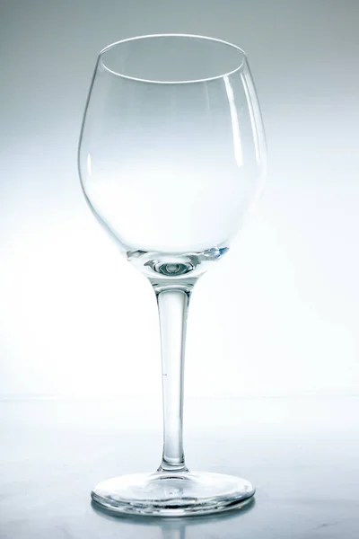 Verre Vin Vide Sur Fond Blanc — Photo