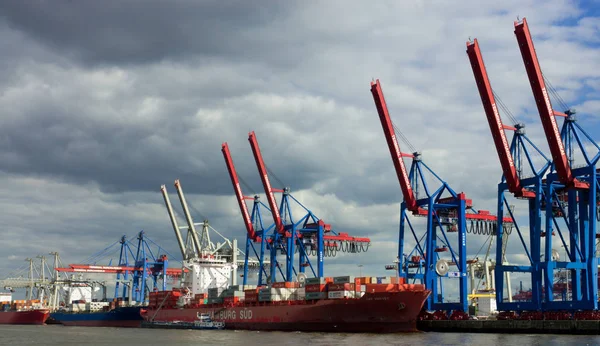 Hamburgse Haven Vrachtterminal — Stockfoto