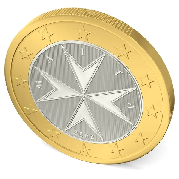 Egy Euroérme Felülről — Stock Fotó