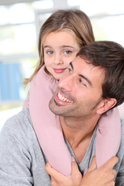 Retrato Padre Hijo Divirtiéndose Juntos — Foto de Stock