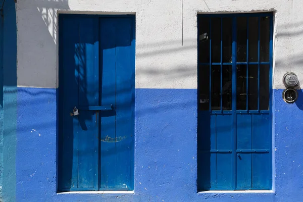 Casa Vintage Azul Blanco — Foto de Stock
