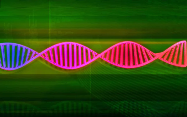 デジタル イラスト色の背景で Dna — ストック写真