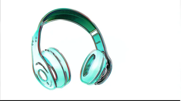 Навушники Ізольовані Білому Тлі — стокове фото