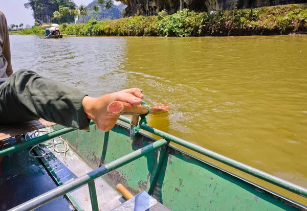 Close Vietnamita Paddle Tam Coc Vietnã — Fotografia de Stock