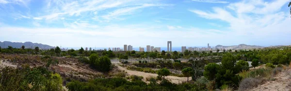 Spanje Benidorm Fassaden Panorama Beeld — Stockfoto