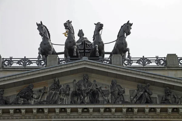 Quadriga Sul Castello Braunschweig — Foto Stock