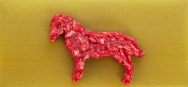 horsemeat on lasagna plate clipart