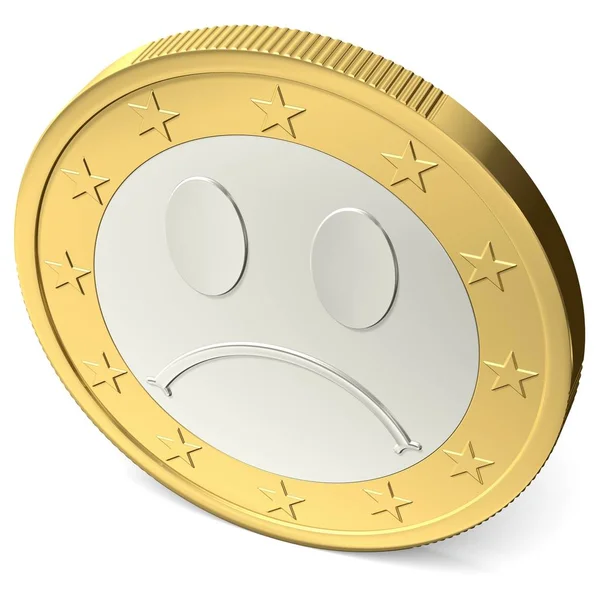 Smiley Euro Triste — Fotografia de Stock