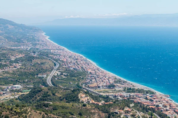 Paisaje Costero Mar Ioniano Este Sicilia — Foto de Stock
