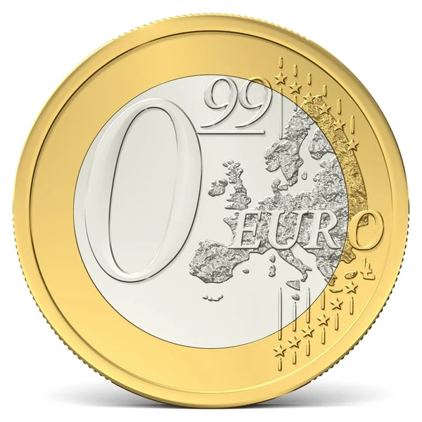 Noll Euro Nittionio Mynt — Stockfoto