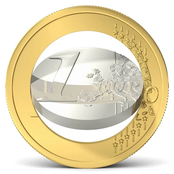 Euro Uppdelad Upprätt — Stockfoto