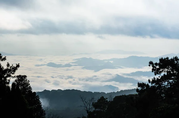 Landskap Moln Ovanför Cordillera Morgonen Från Höga Berg Viewpoint Huai — Stockfoto