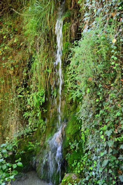 Beautiful Panoramic Picture Waterfall Spain Waterfall Del Moli Dels Murris — Stock Photo, Image