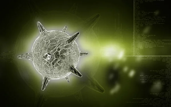 Illustrazione Digitale Del Virus Dell Herpes Sullo Sfondo Colori — Foto Stock