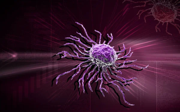 Digital illustration  of stem cell in   colour background
