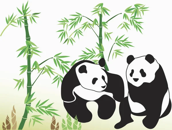 vector illustration of a cute panda