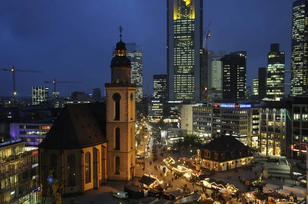 Malerische Städtische Ansicht Moderner Wolkenkratzer Fassade — Stockfoto