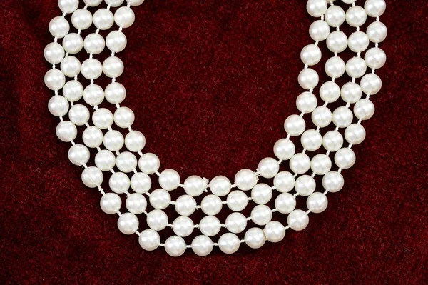 Primer Plano Collar Perlas —  Fotos de Stock