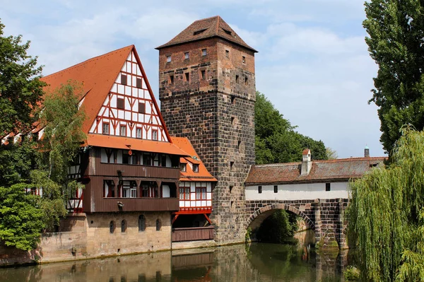 Weinstadel Wasserturm Nuremberg — Stock Fotó