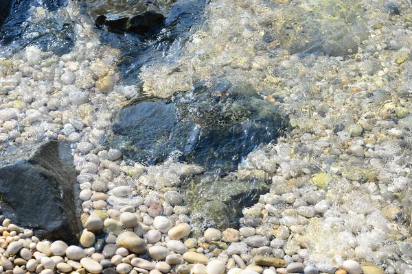 Stenen Het Strand Kleine Rotsen — Stockfoto